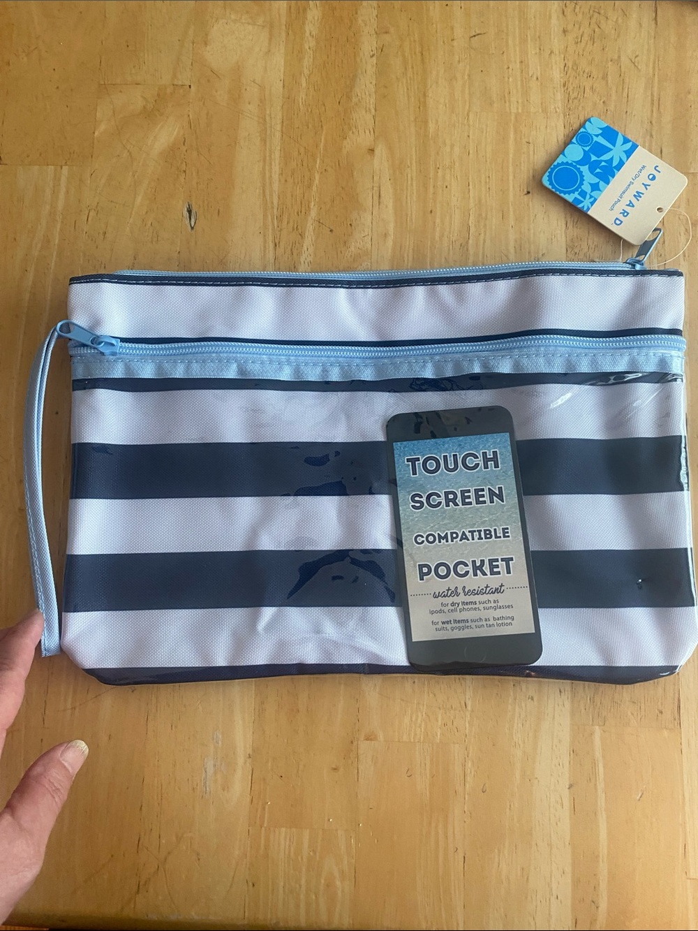 Wet dry swimsuit Pouch w front Touch Screen Pocket for phone 12.5x8 NWT Summer - Picture 6 of 6